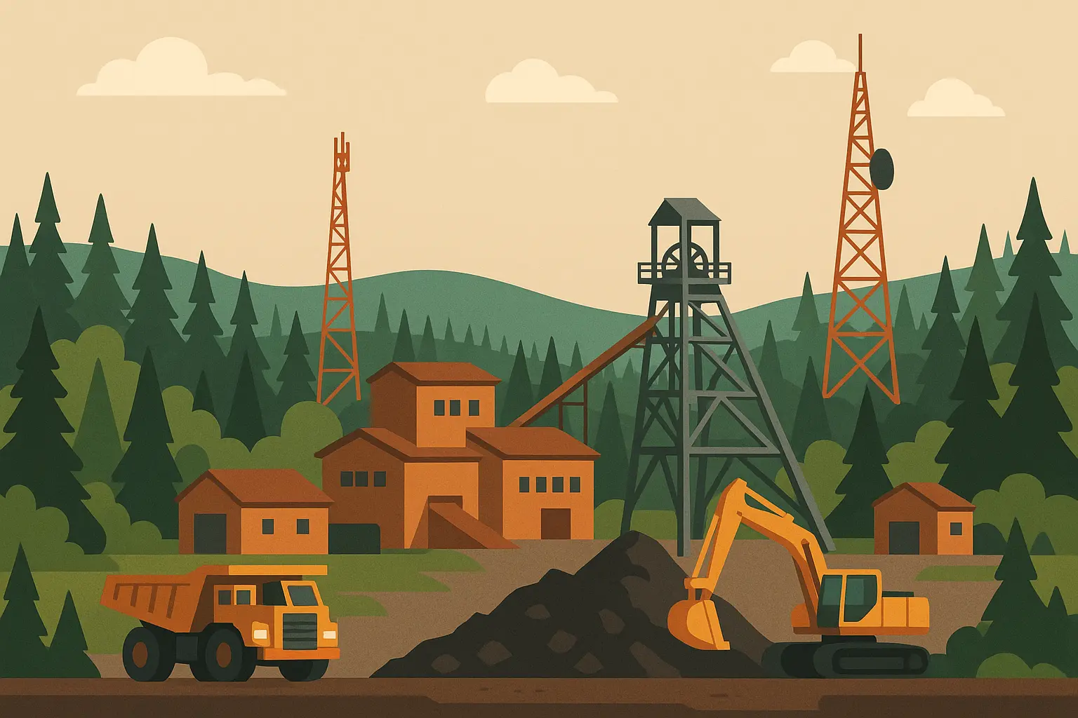 Mining operations in northern Ontario 705 region