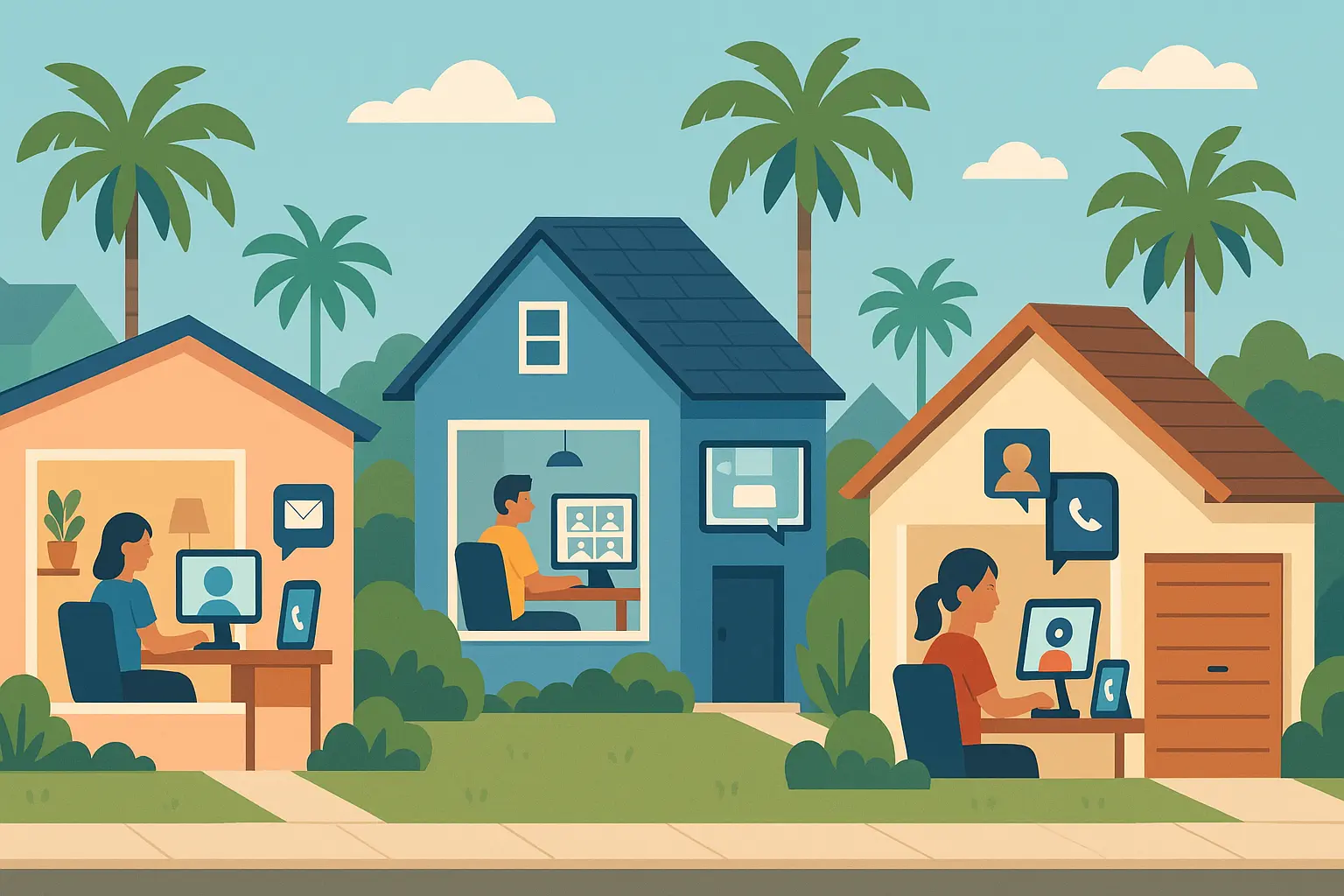 Suburban communities in 754 area code region
