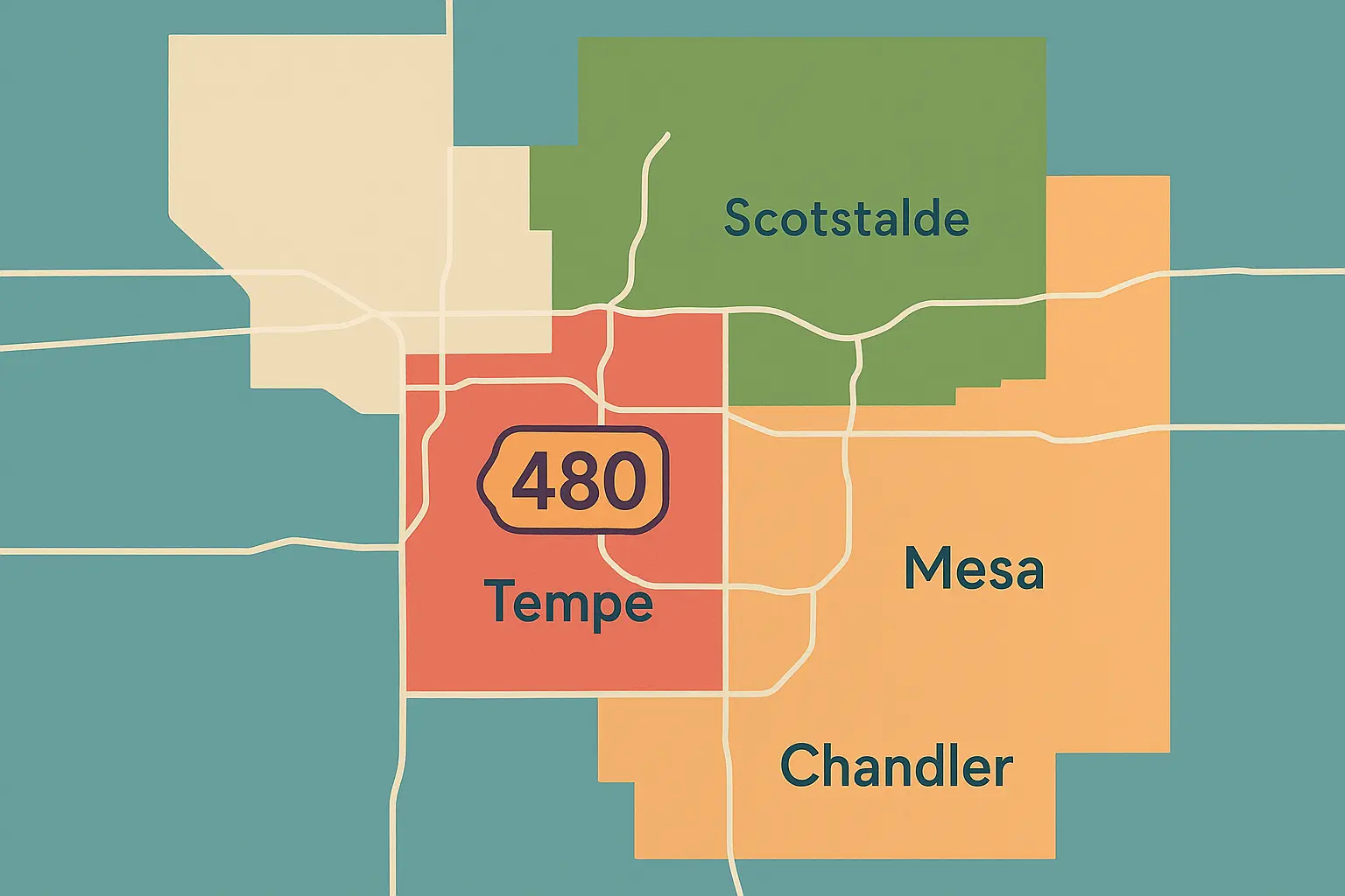 480 area code coverage map Phoenix East Valley