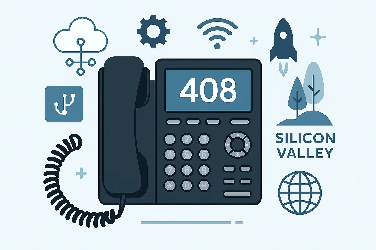 Business professional using 408 area code phone number