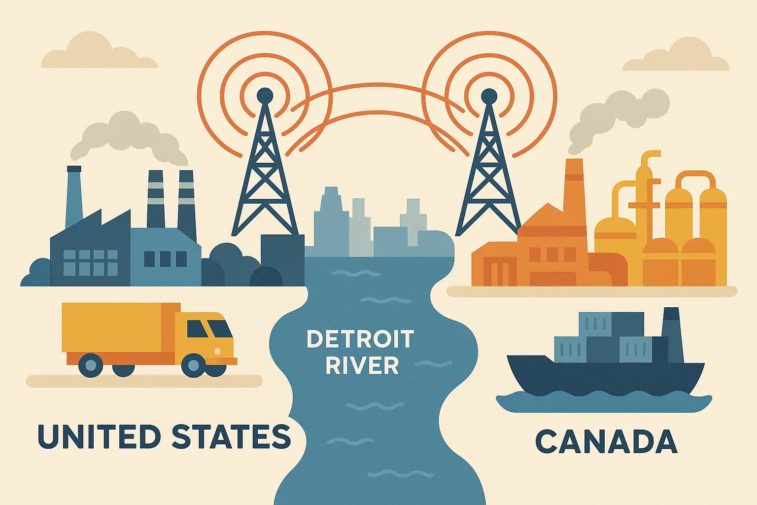 International trade communications across US-Canada border