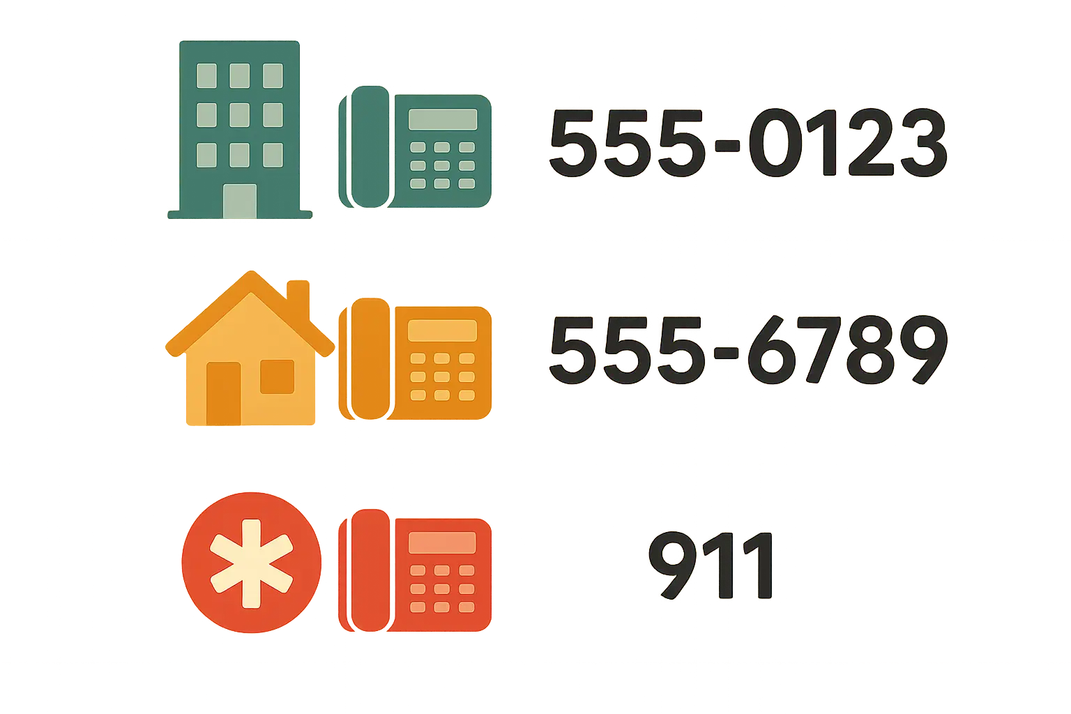 951 phone number structure diagram