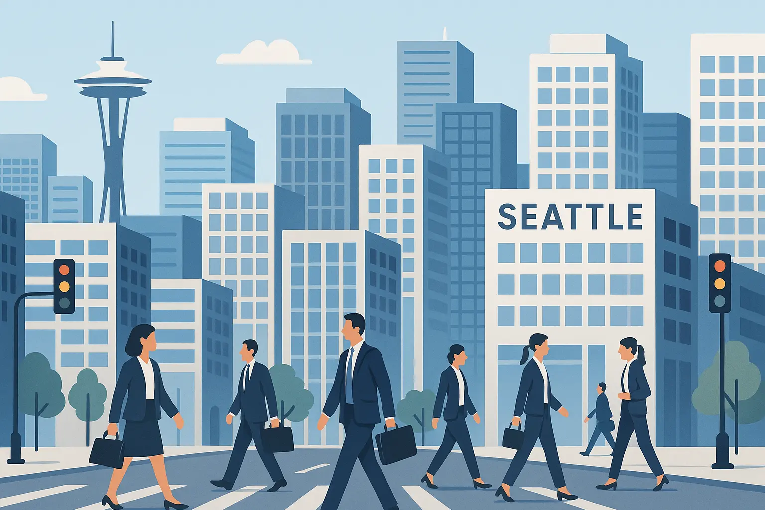Seattle downtown business district