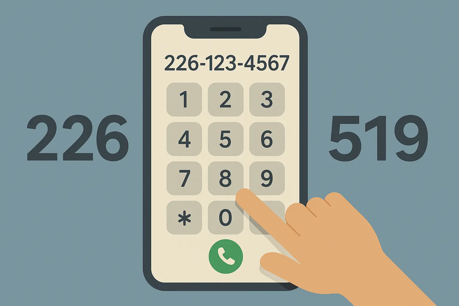 10-digit dialing requirement illustration