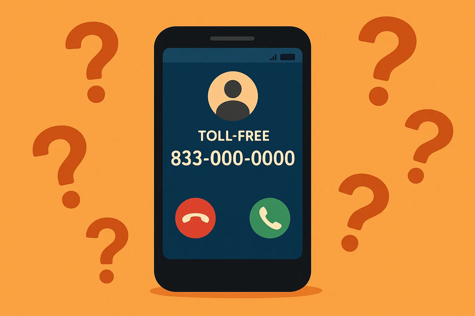 833 area code phone display