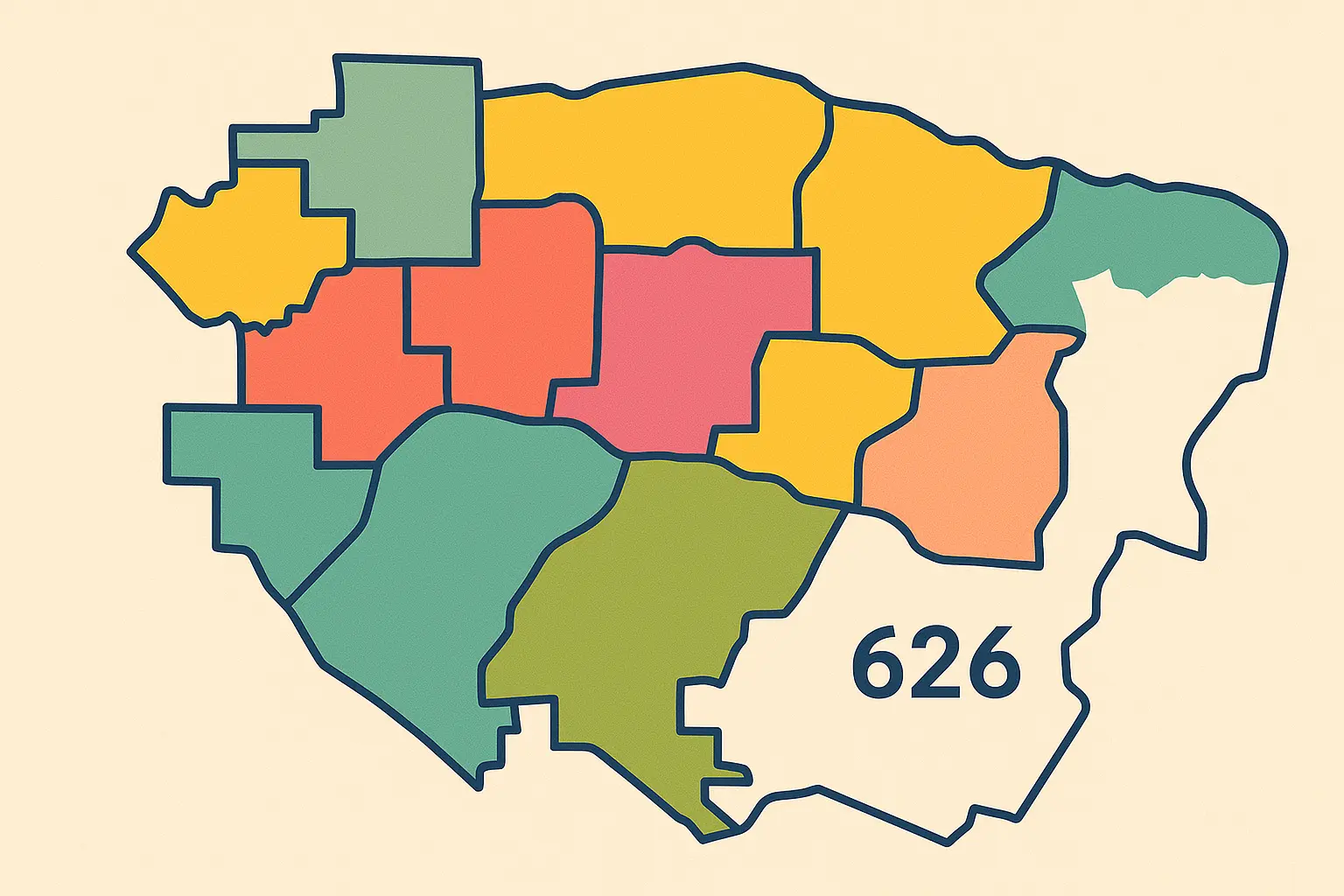 626 area code San Gabriel Valley map