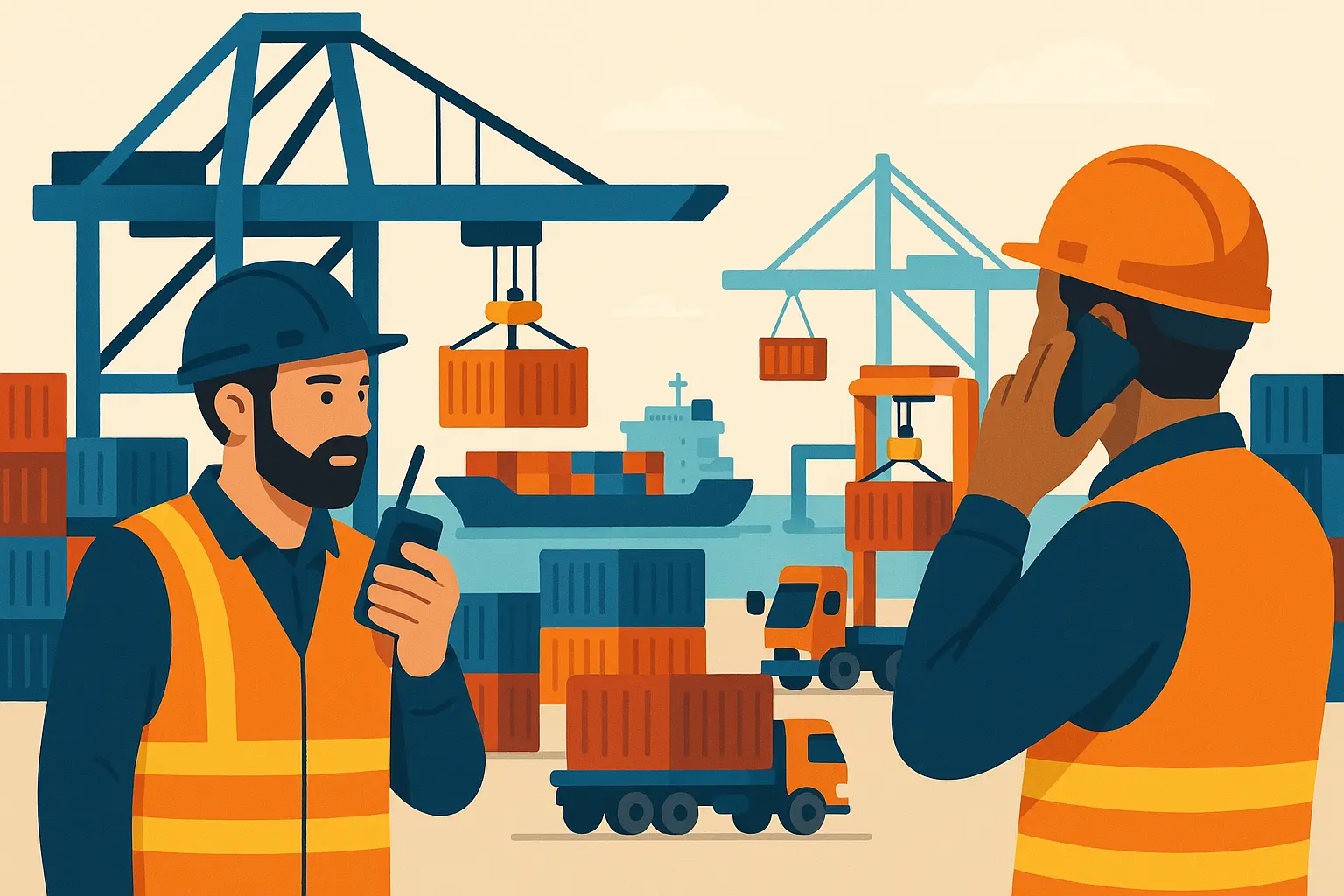 Long Beach port logistics communications