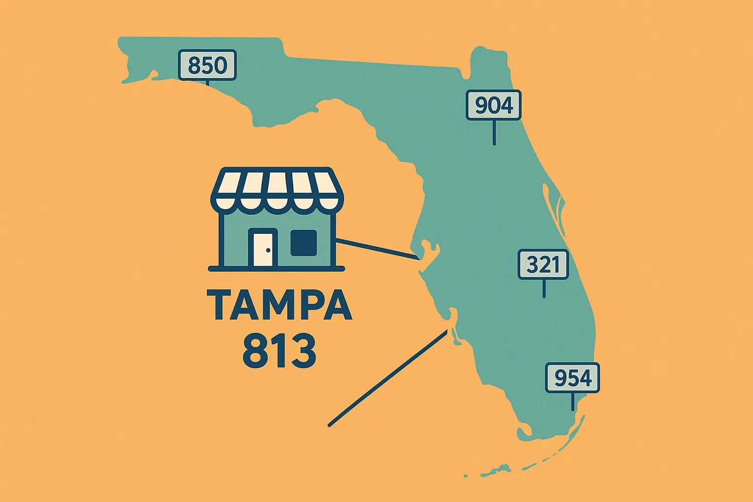 Multi-location business 813 area code strategy