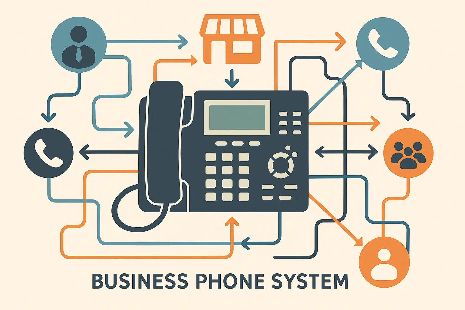 Business phone system integration diagram