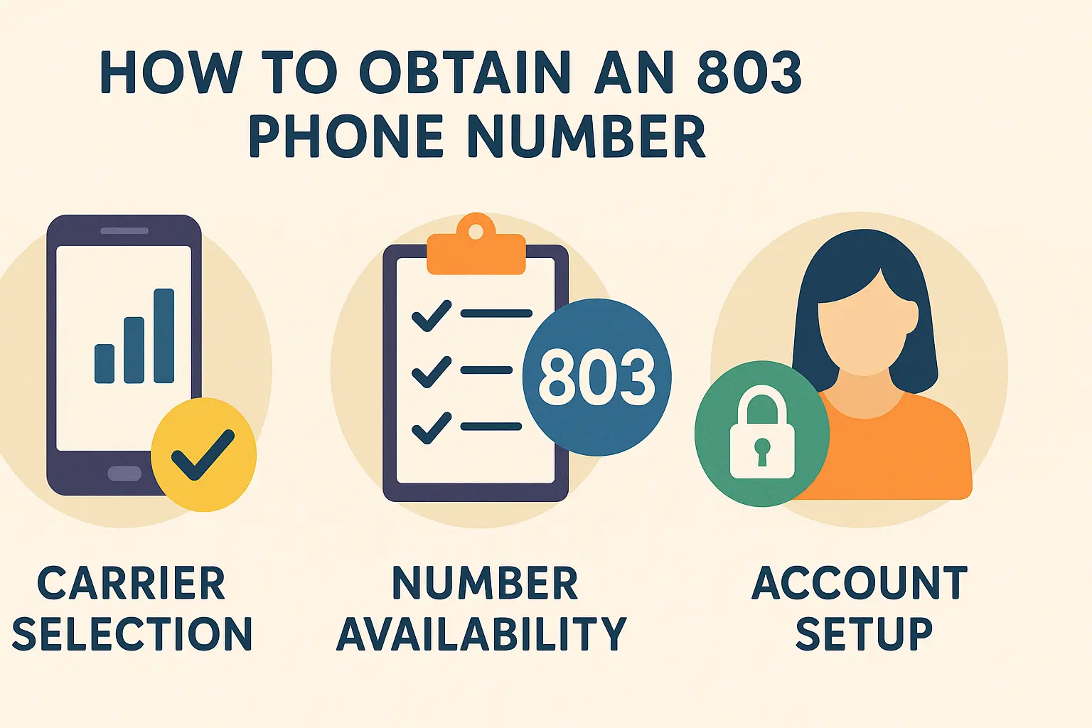 Process of obtaining 803 area code numbers