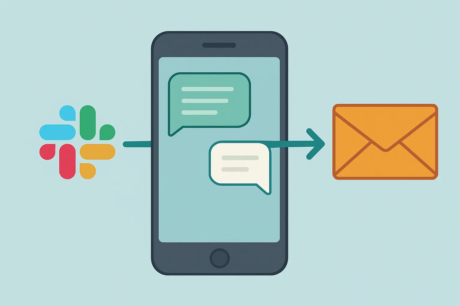 SMS forwarding workflow illustration