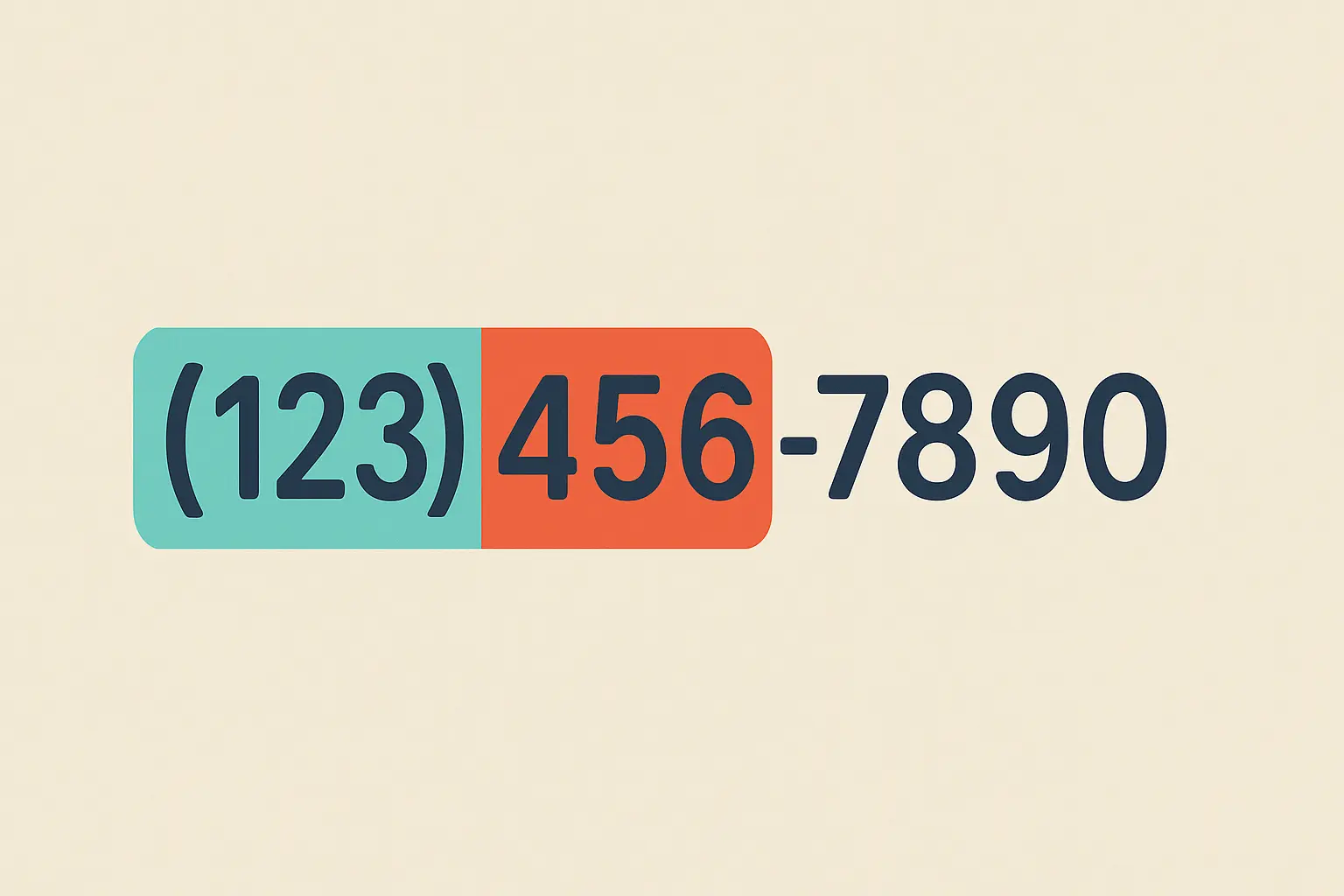 Phone number format structure for 705 area code