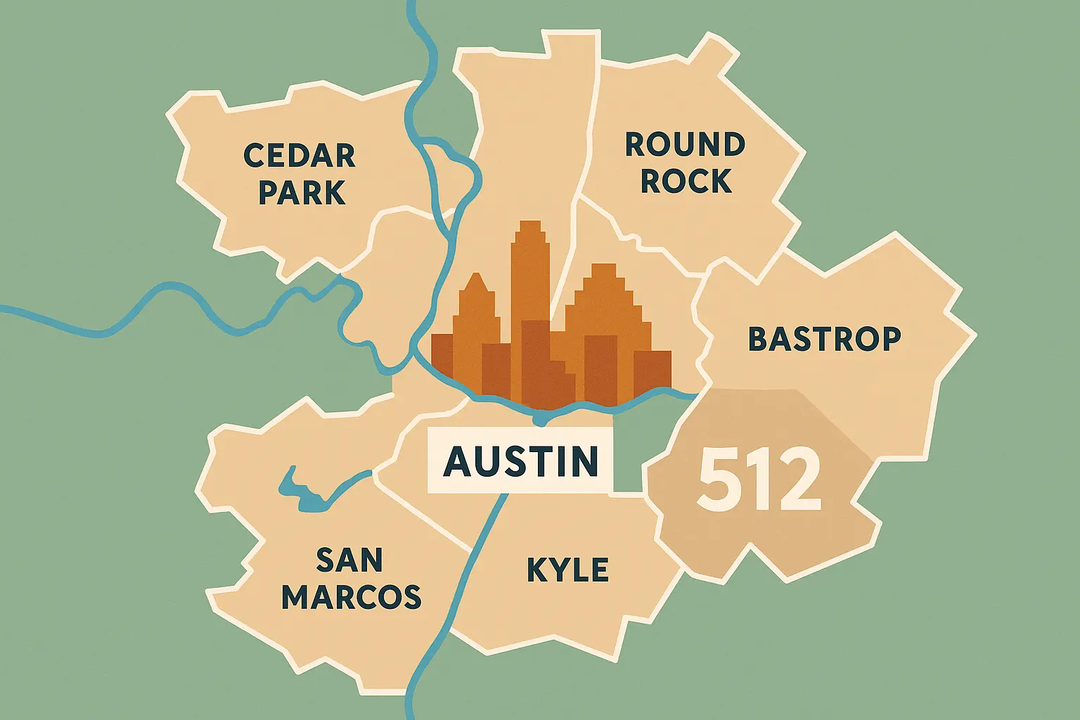 512 area code coverage map