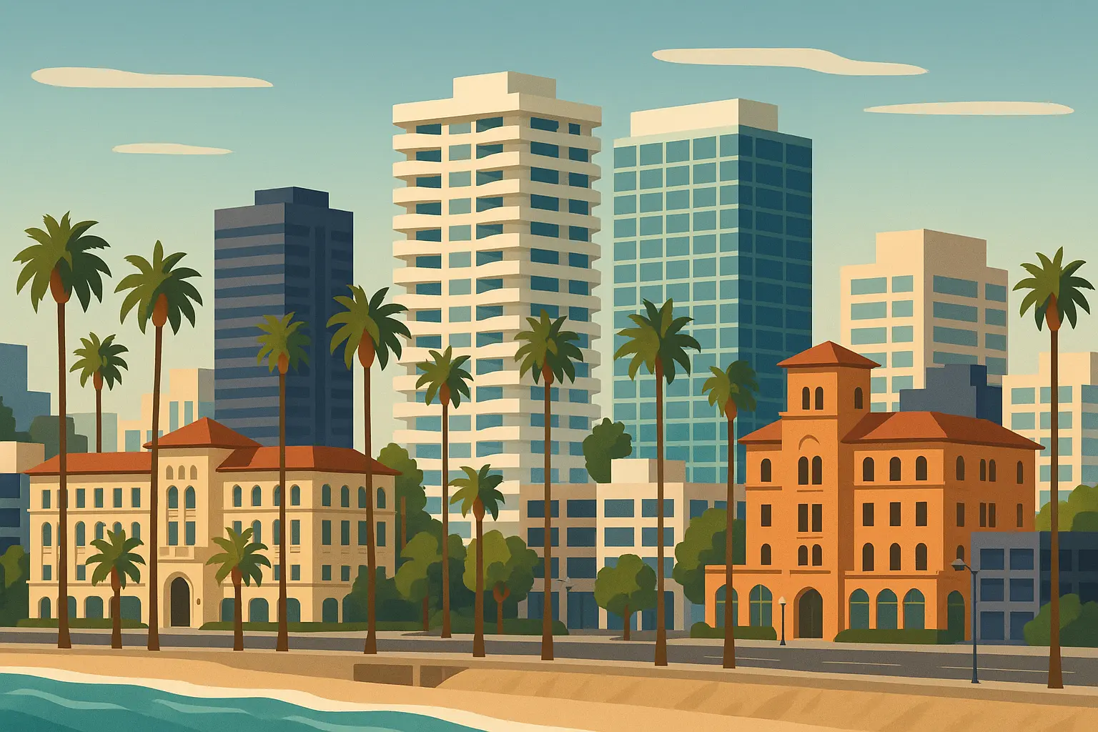Beverly Hills to Santa Monica business corridor