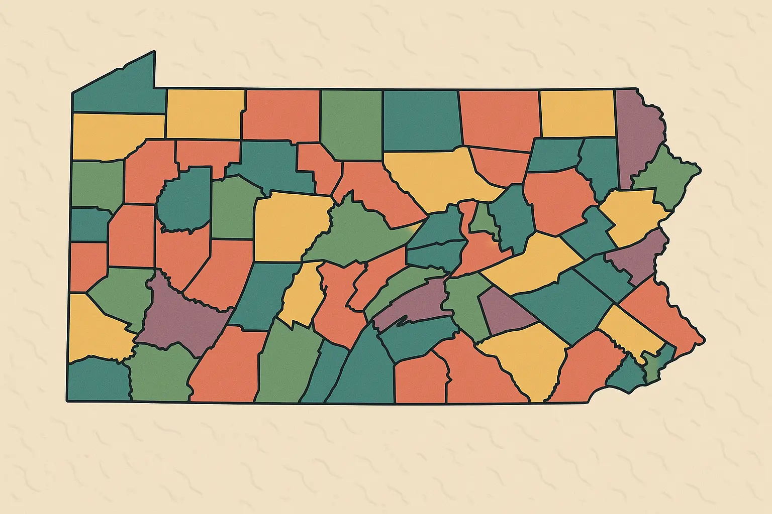 Pennsylvania counties covered by 717 area code