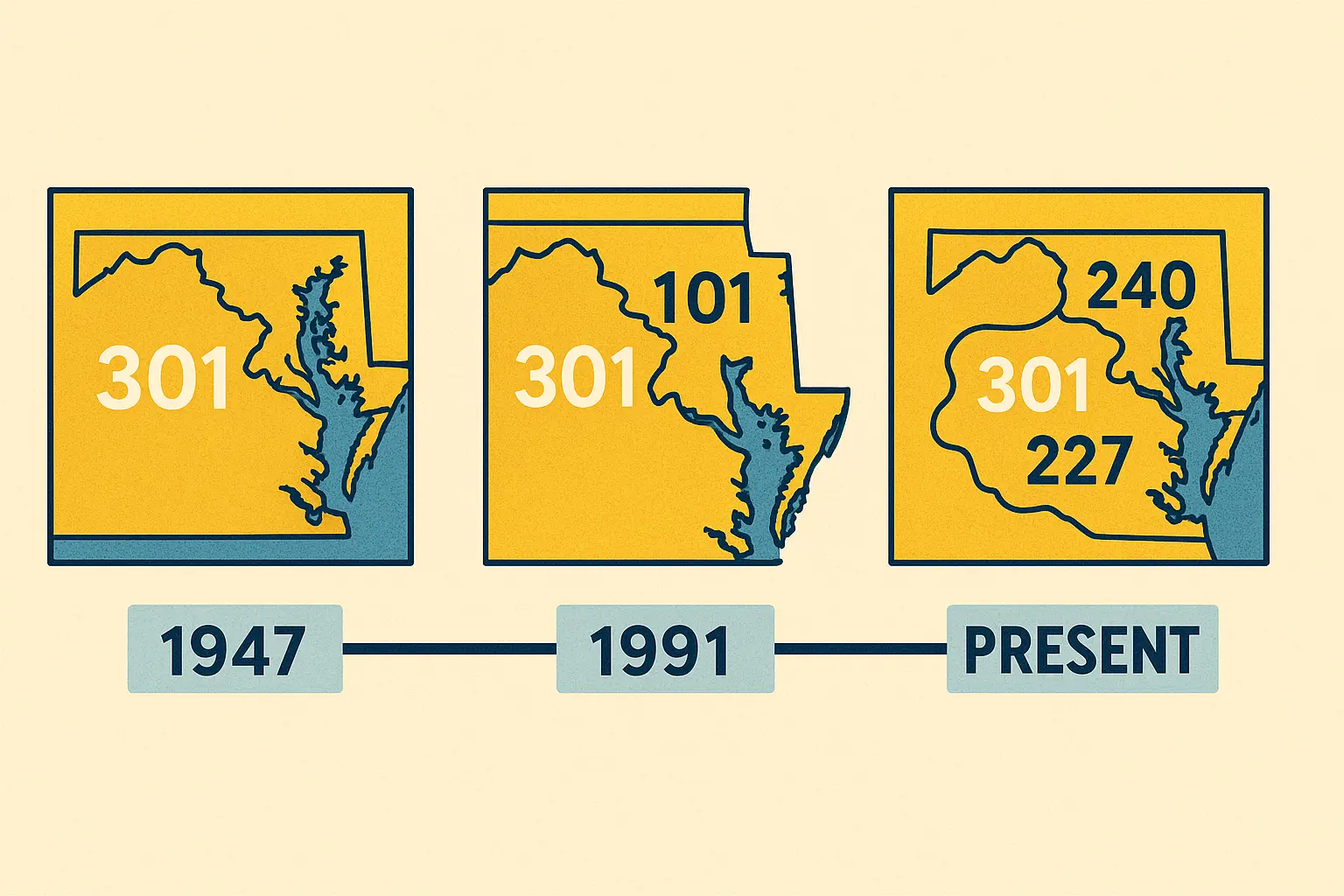 Maryland population growth driving 240 area code demand