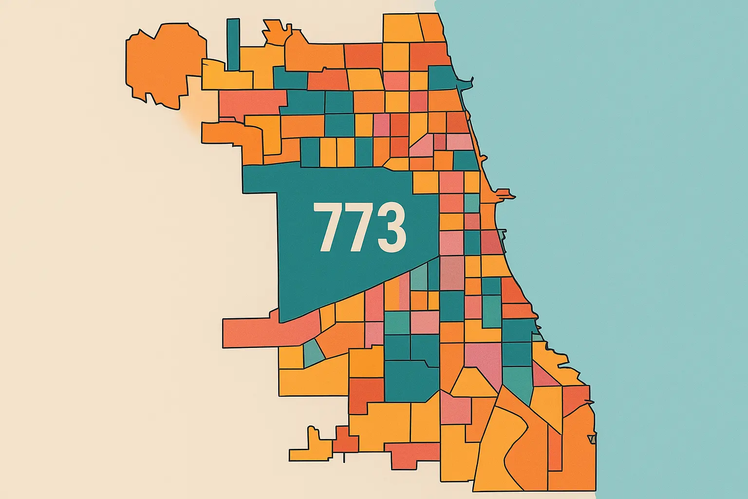Chicago zip code patterns for 773 area code