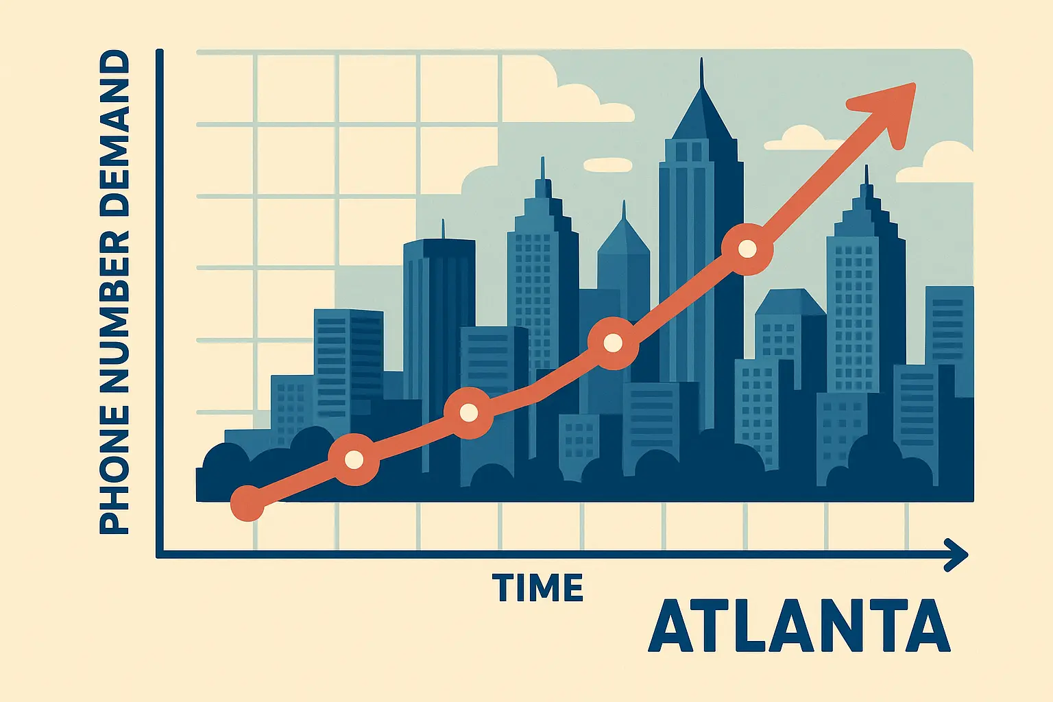 Atlanta phone number assignment trends chart