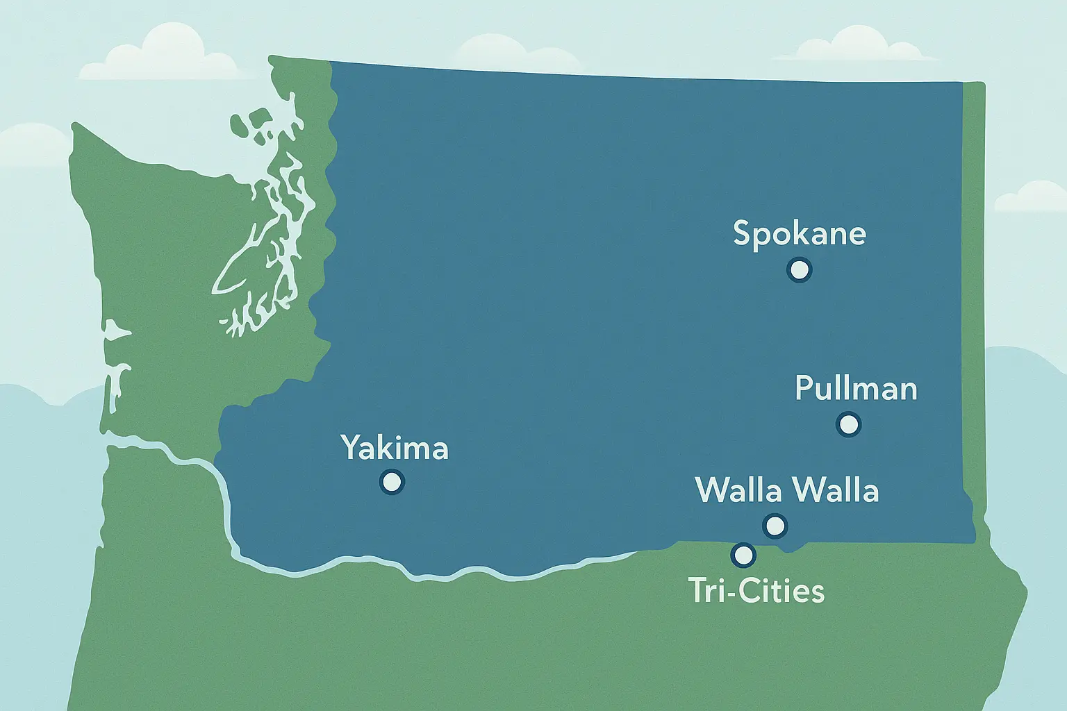 509 Area Code Eastern Washington Map