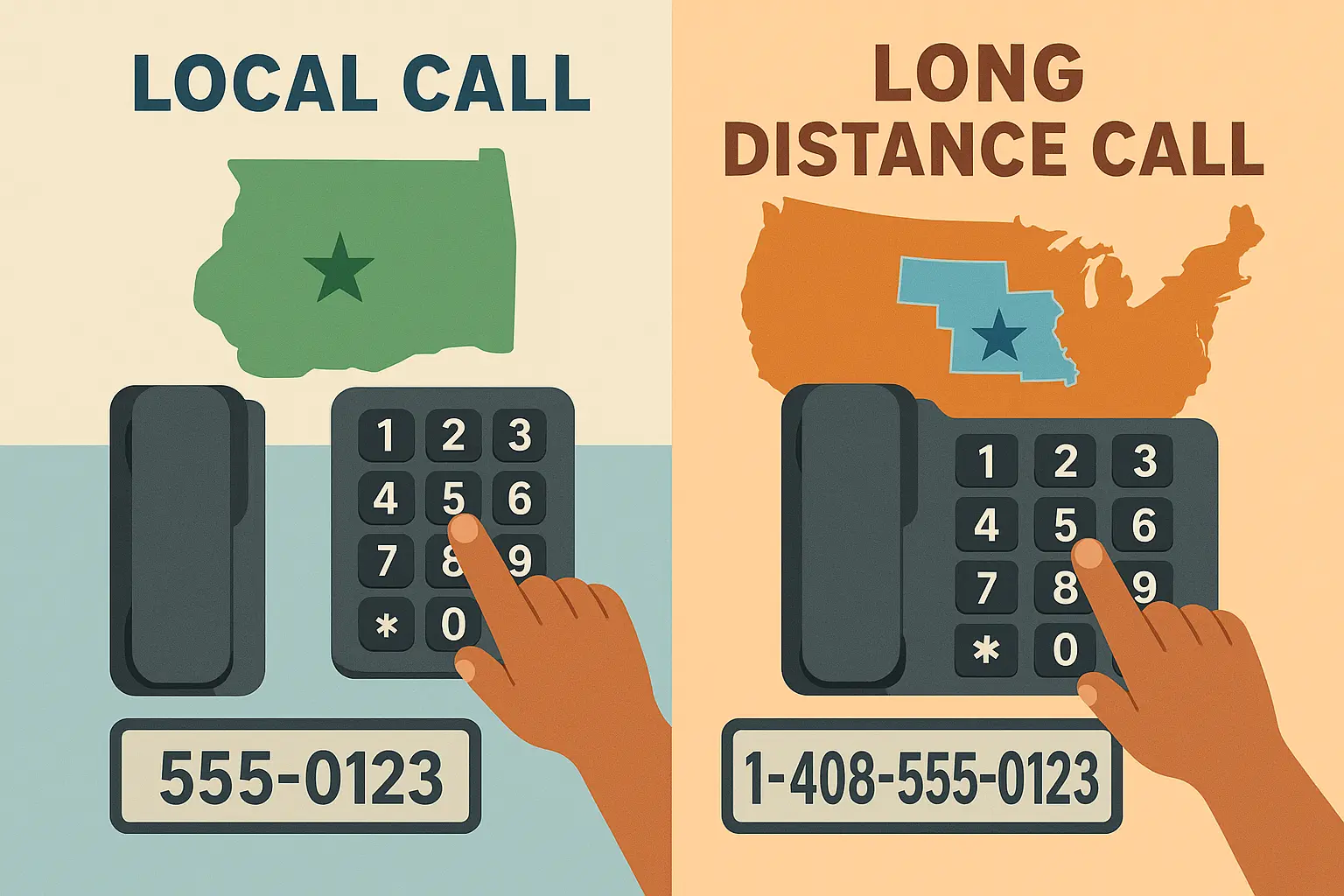 Phone dialing rules chart