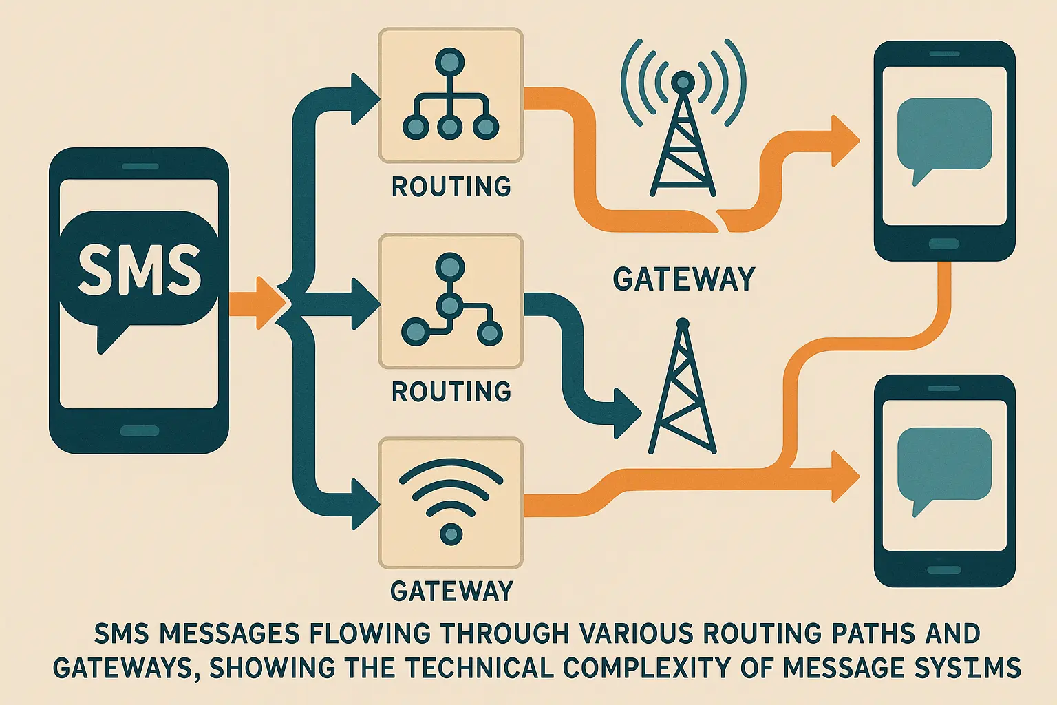 SMS gateway routing system