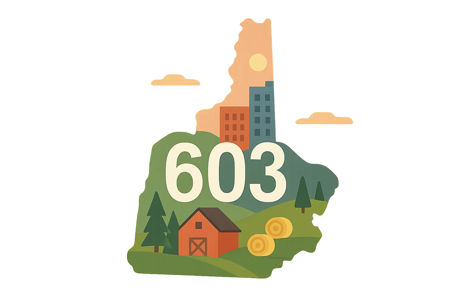 603 area code New Hampshire communications overview
