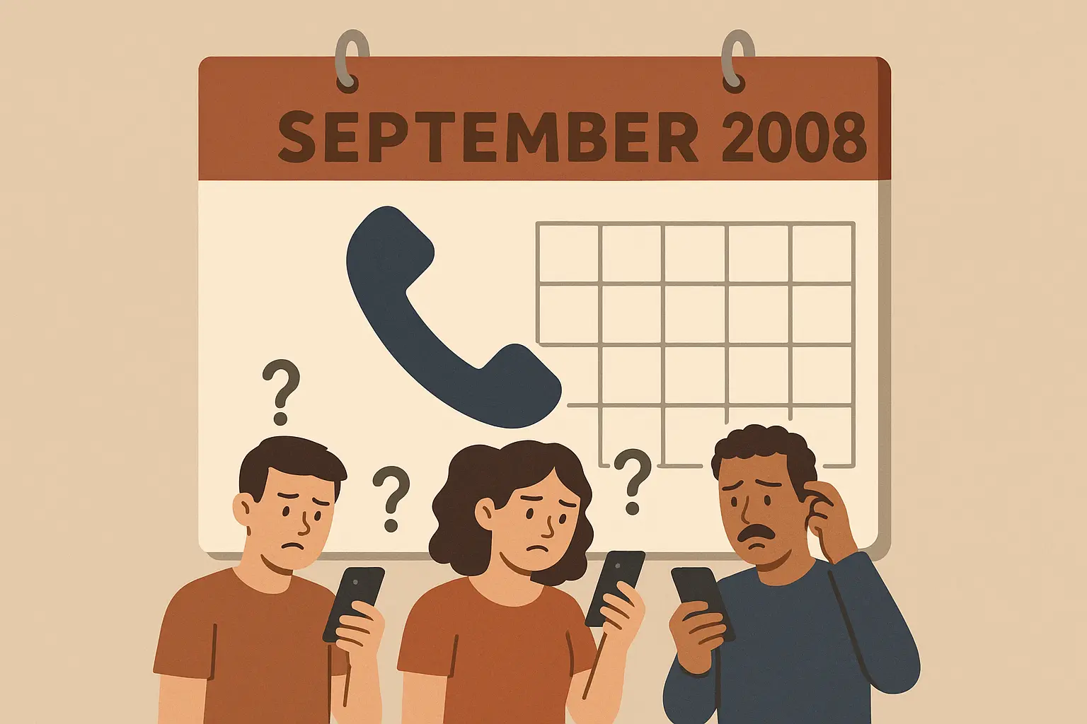 Timeline showing 657 area code launch in Orange County