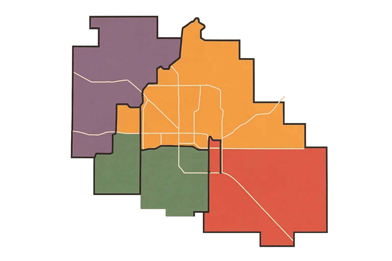Phoenix area code boundaries map
