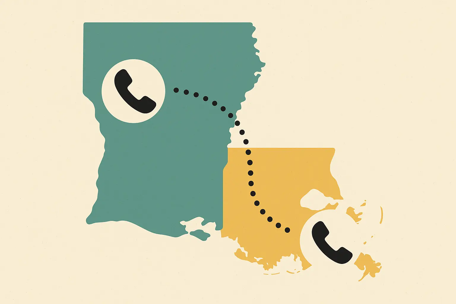 Louisiana area code split history 504 and 985