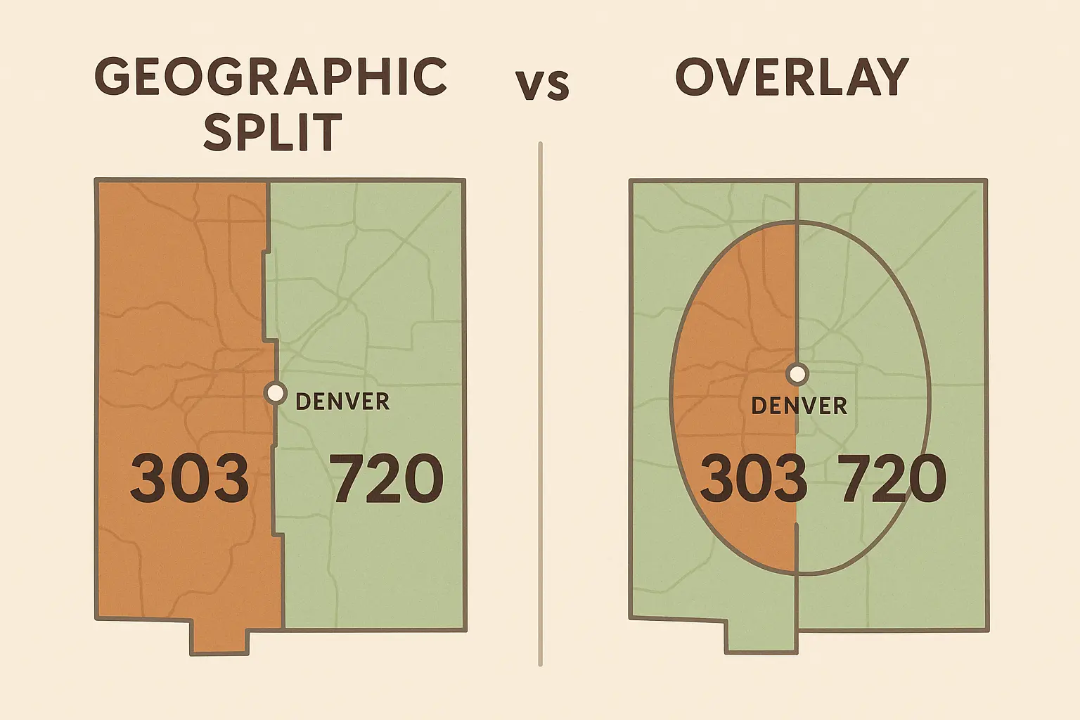 Denver area code overlay system diagram
