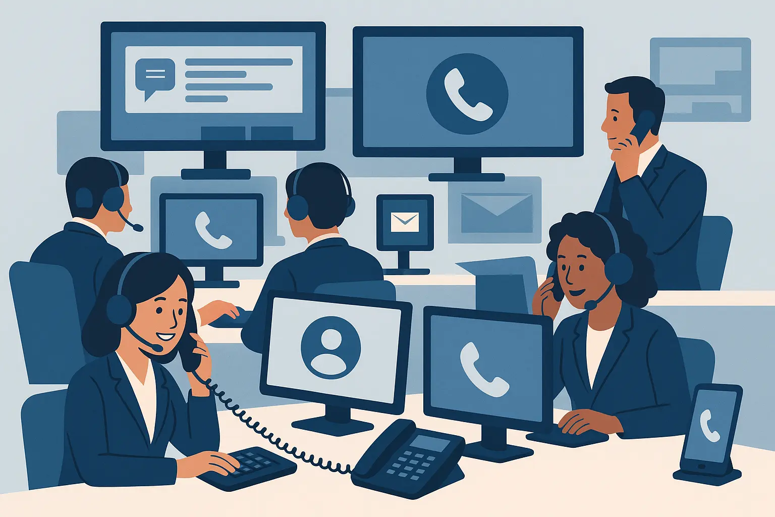 Business communication systems for dual area codes