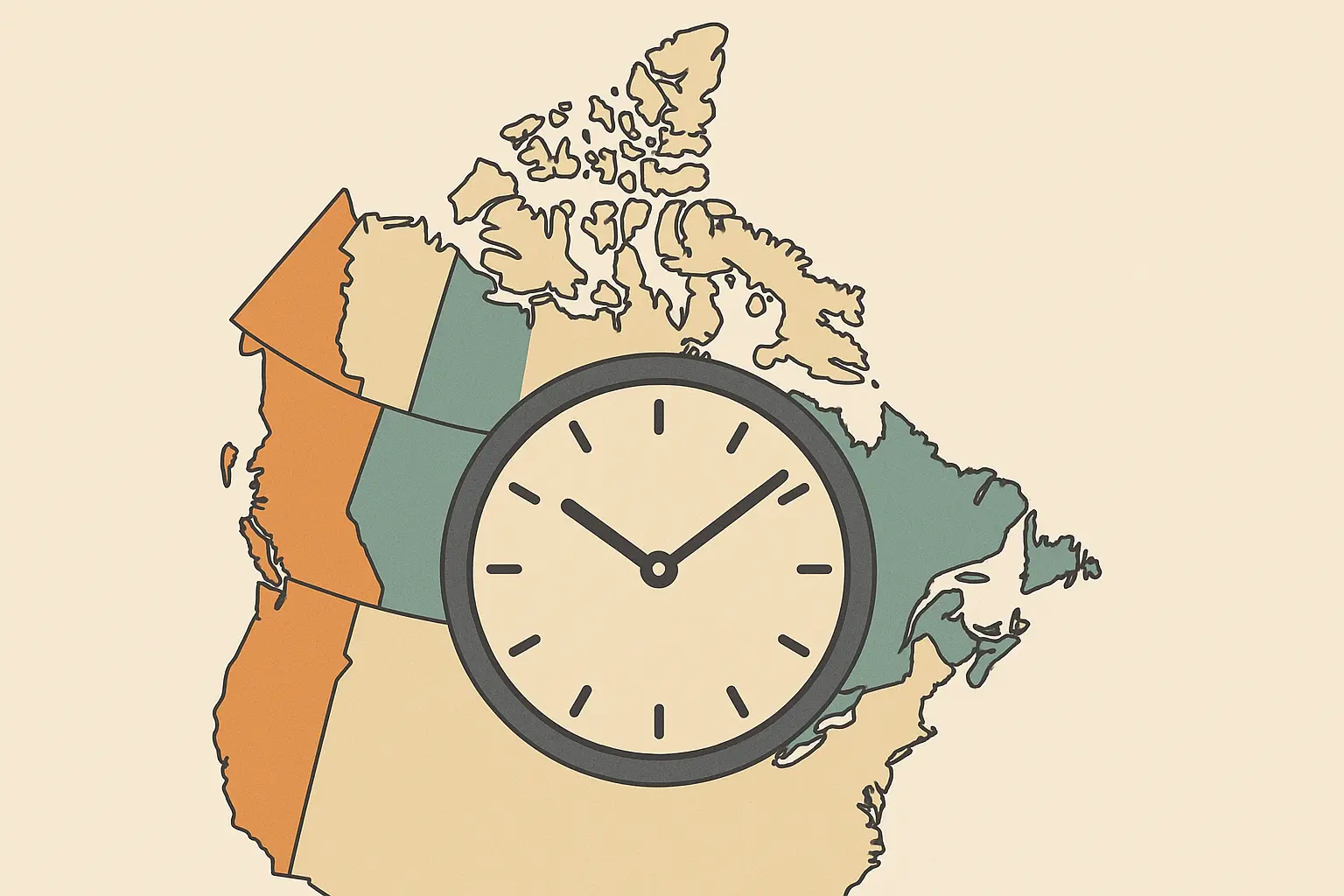 Pacific Time Zone clock 778 area
