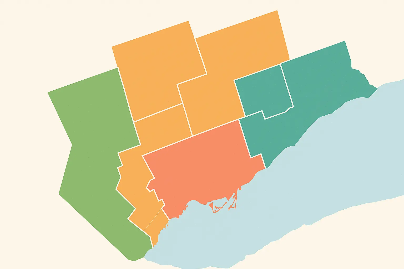437 area code coverage map of Greater Toronto Area