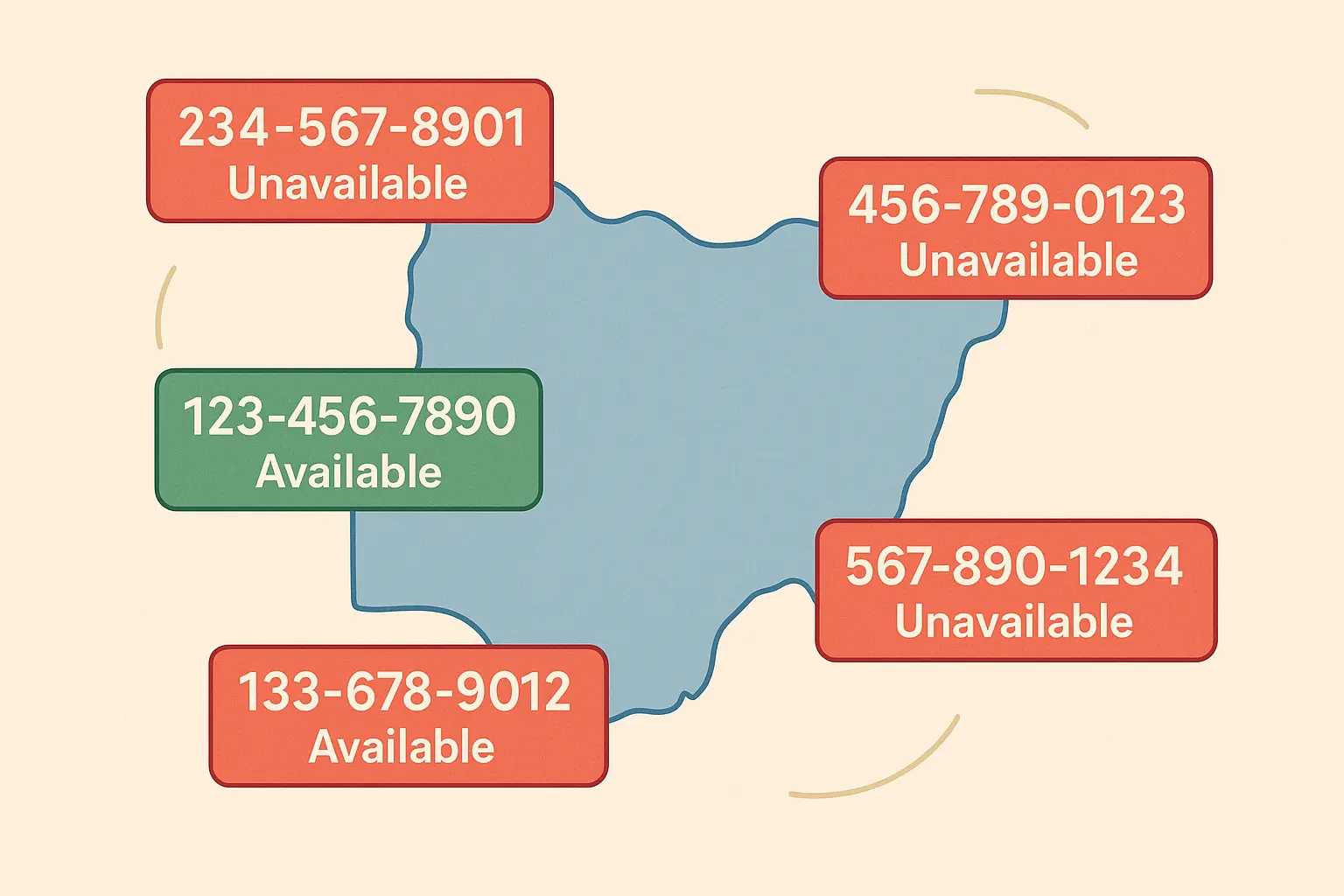 Phone number availability visualization