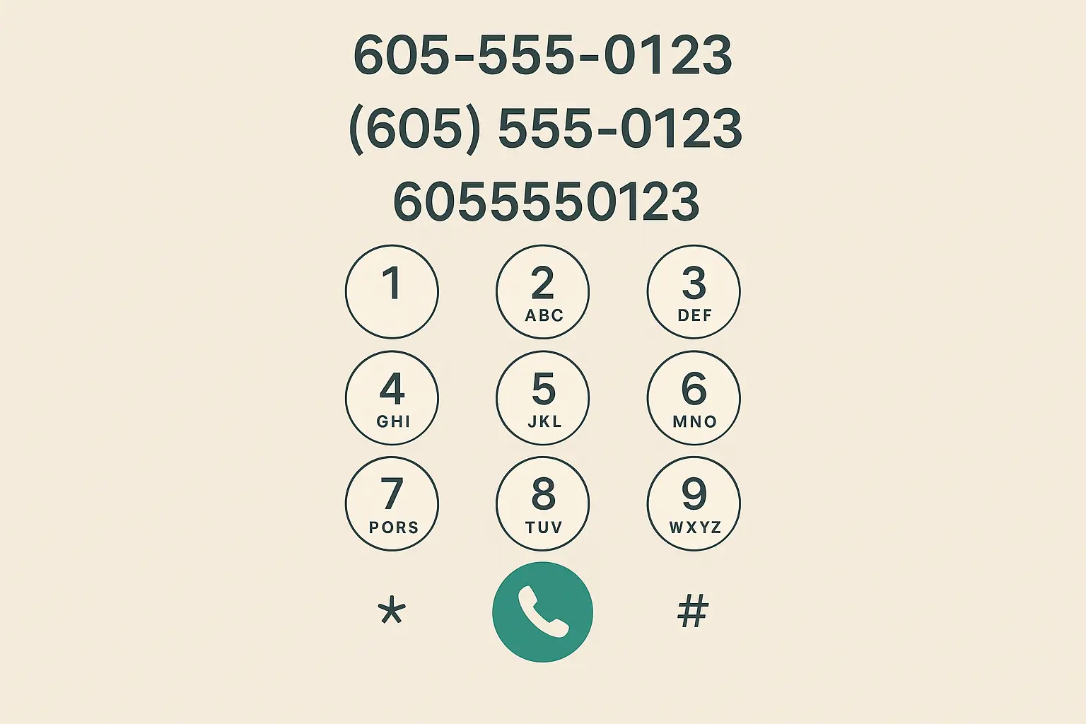 Phone number formatting guide