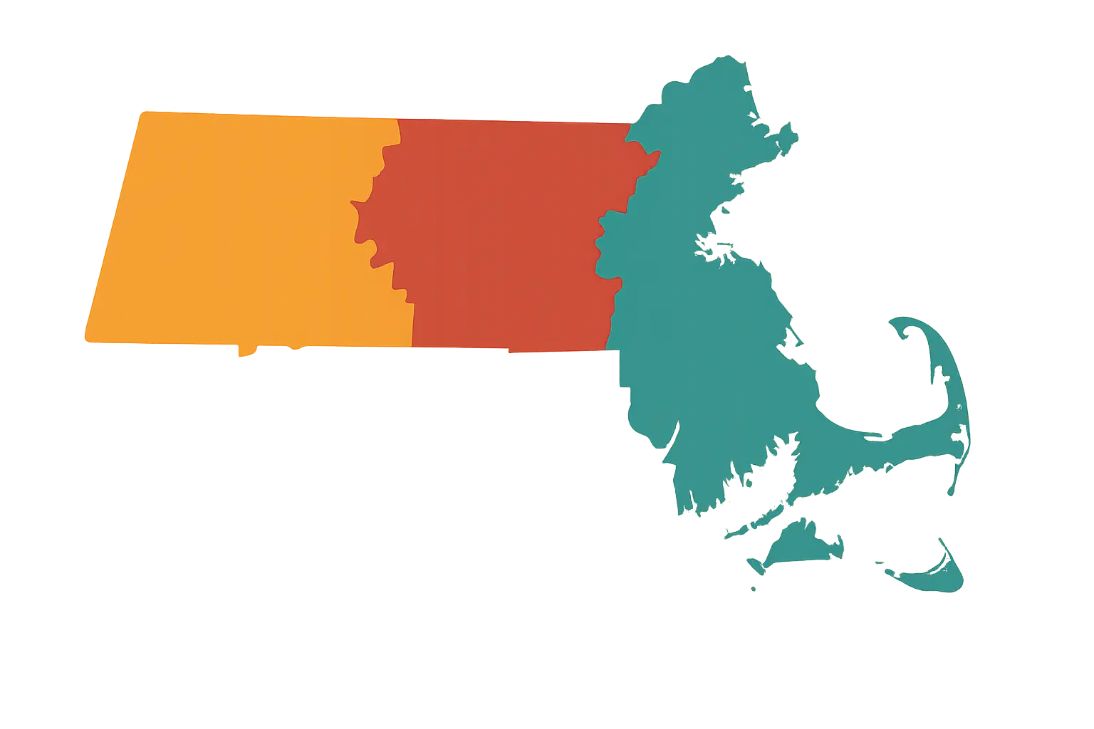 Massachusetts area code boundaries map