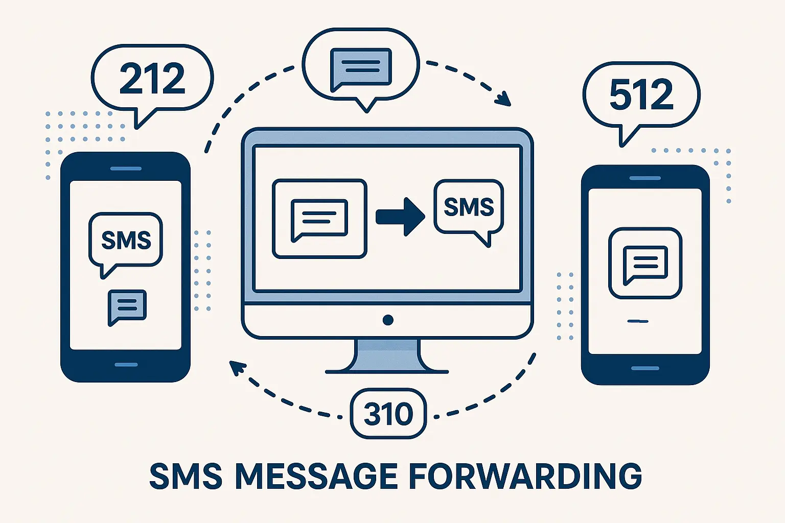 Auto Forward SMS interface managing 714 area code messages