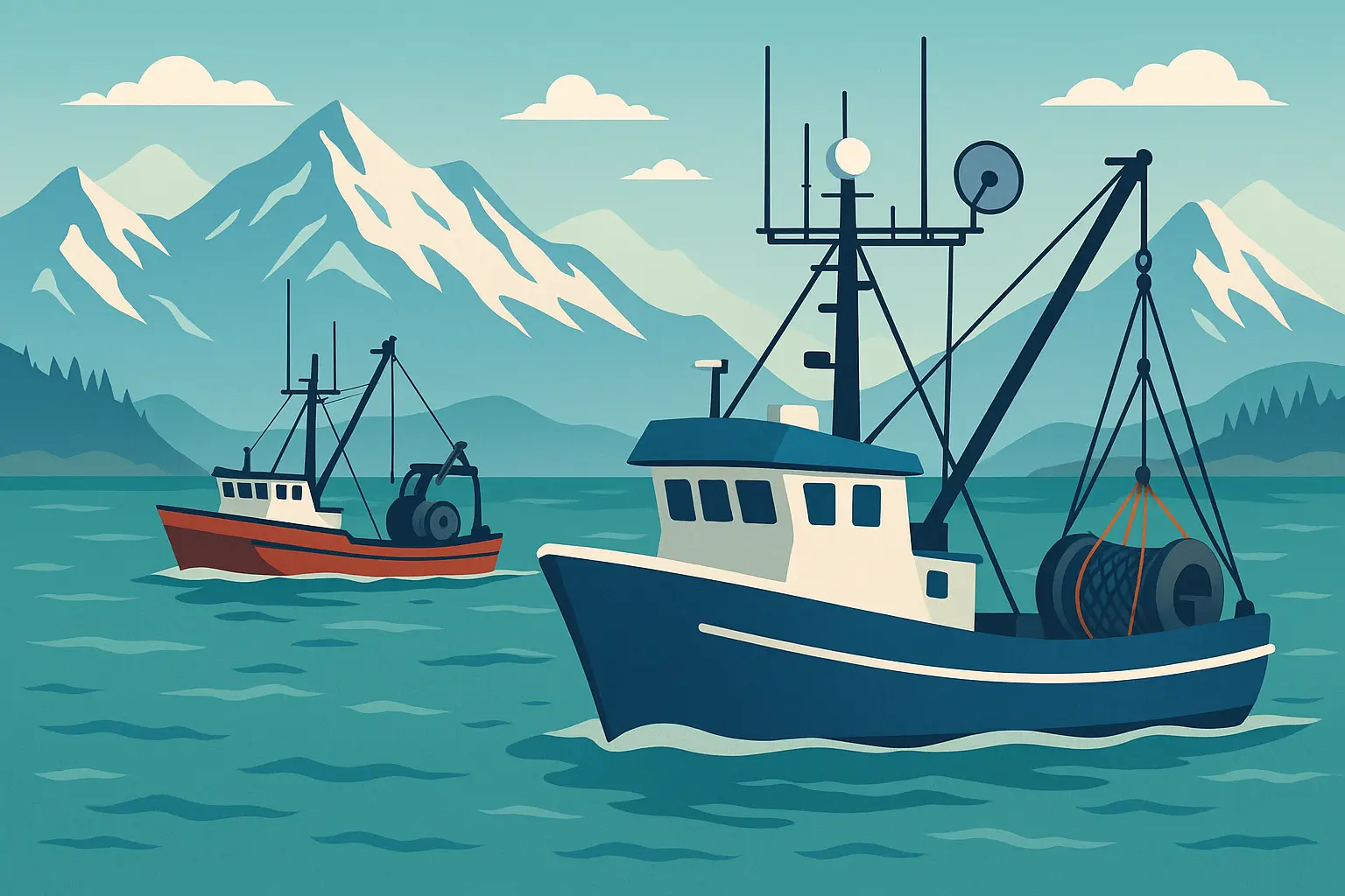 Alaska commercial fishing fleet communication systems