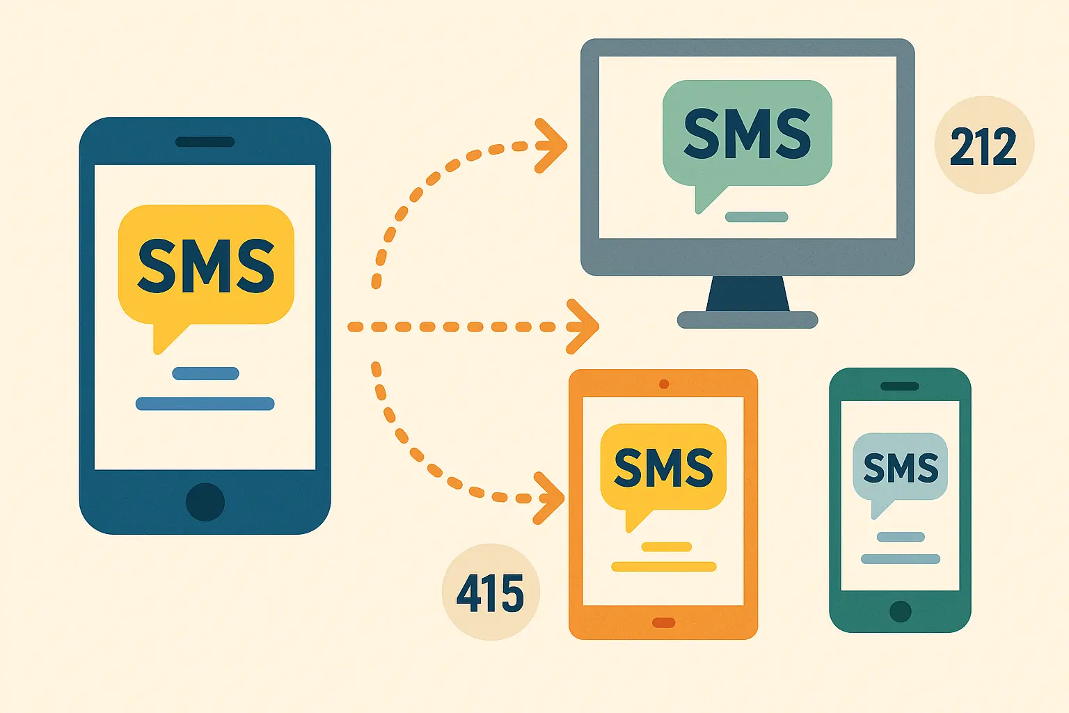Auto Forward SMS app interface