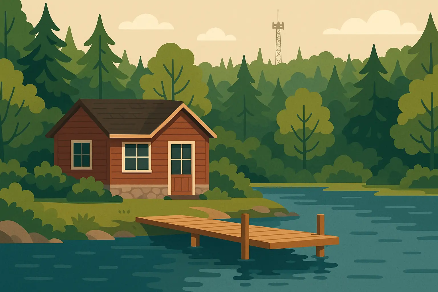 Muskoka cottage country lakes in 705 area code