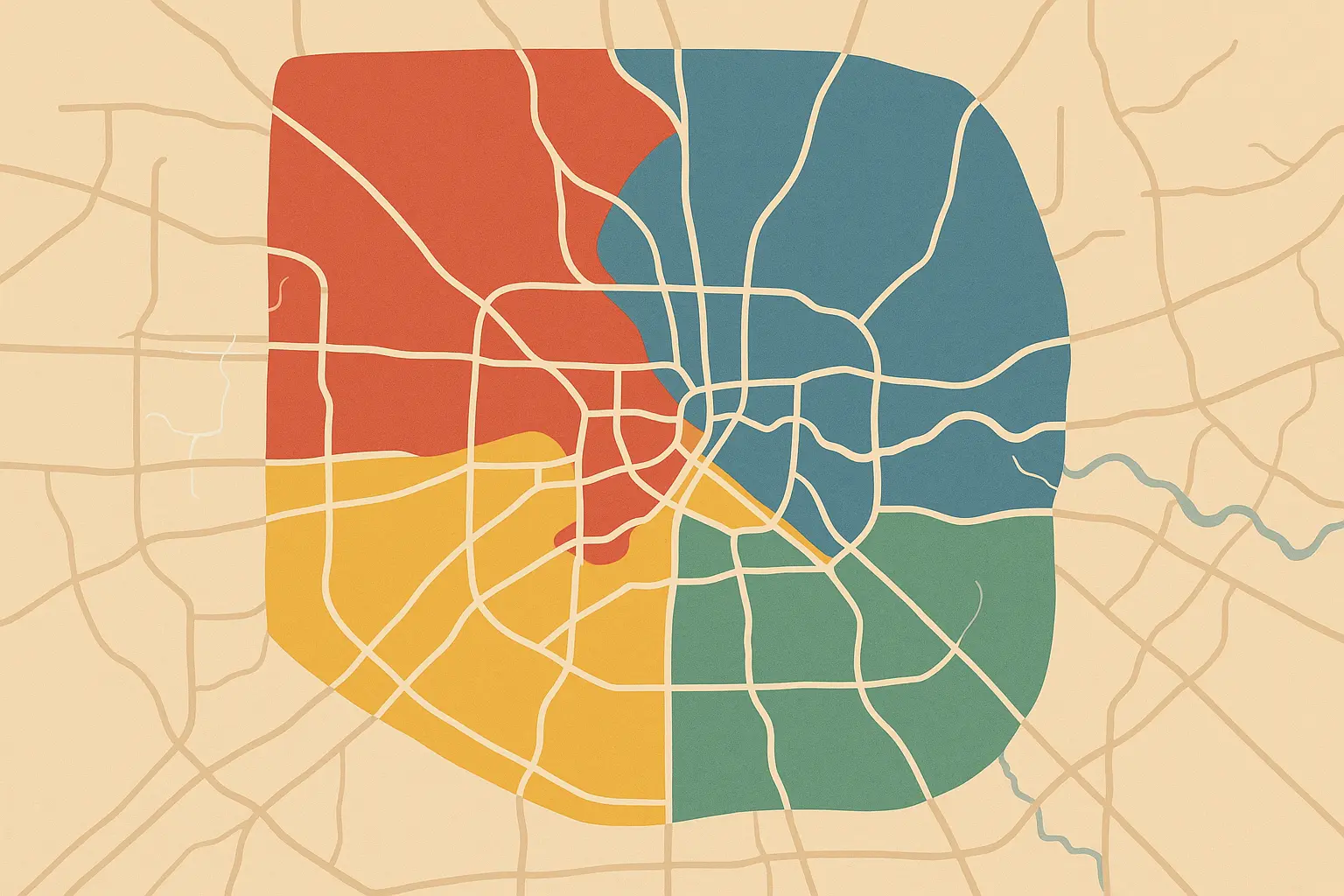 Houston metropolitan area code coverage map