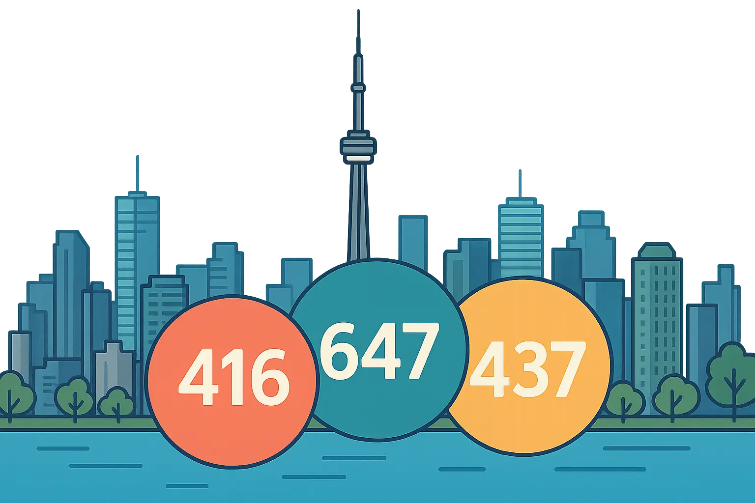 Toronto skyline showing 437 area code coverage