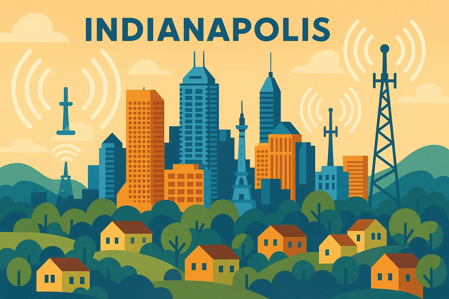 Indianapolis metropolitan area map showing 317 coverage