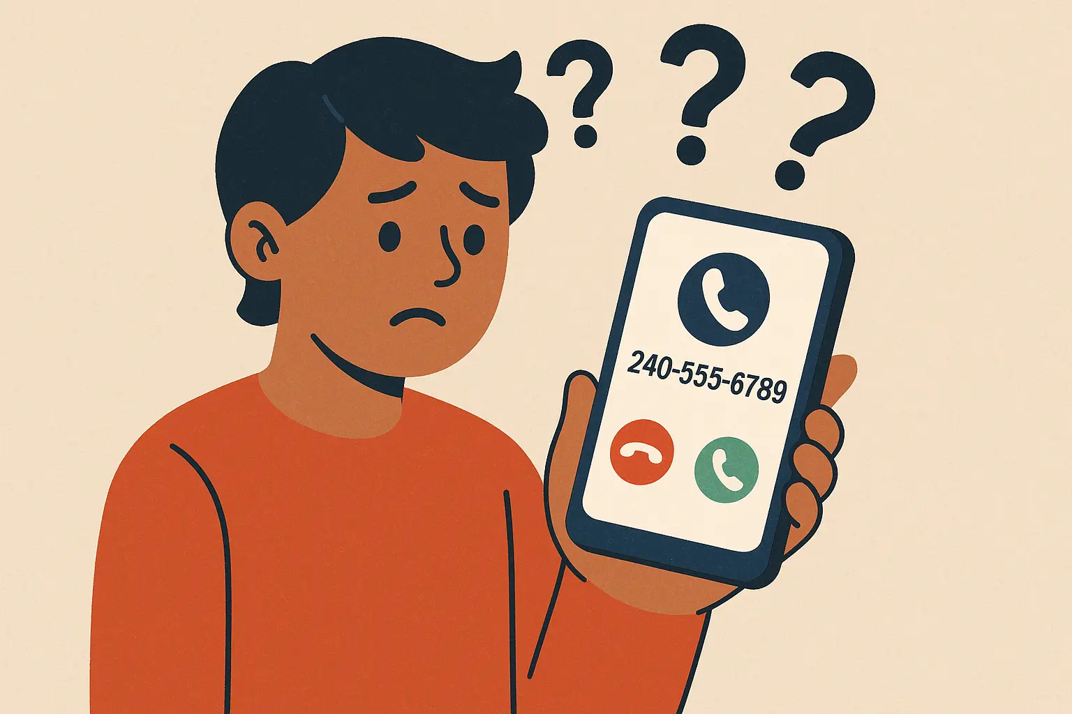 Legitimate 240 area code calls identification