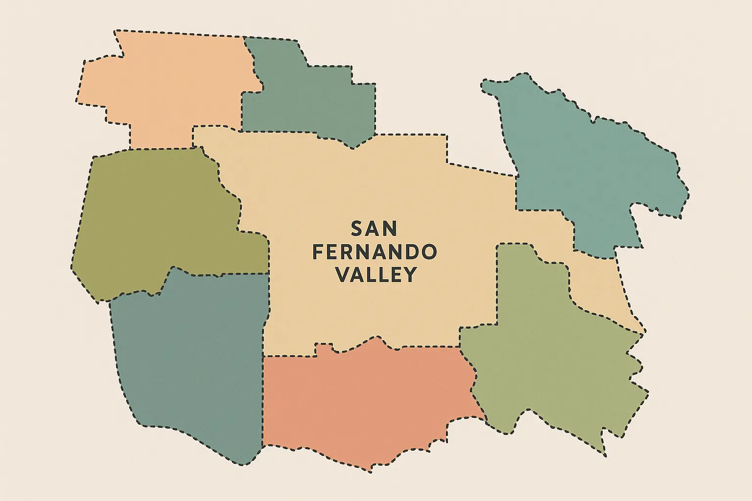 Map showing 747 area code boundaries and coverage areas