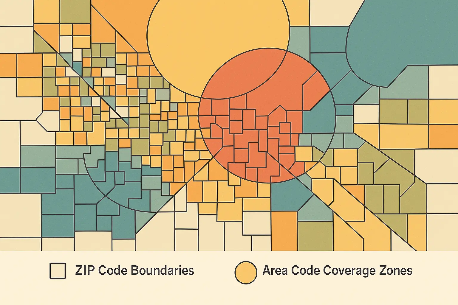 ZIP Code and Area Code Map