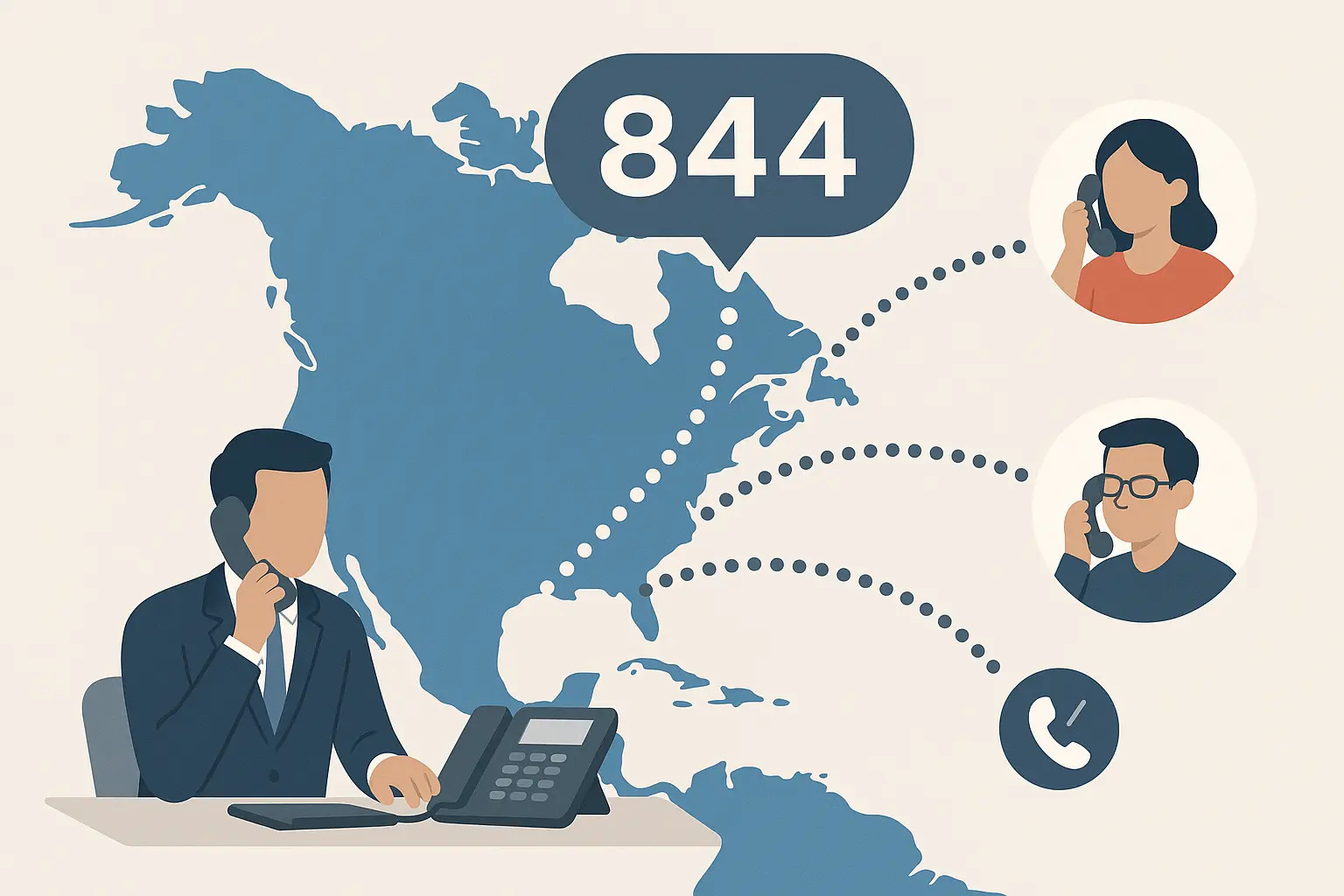 844 area code toll-free system diagram