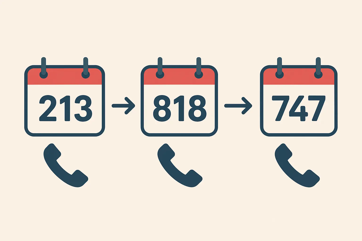 Timeline of 747 area code implementation process