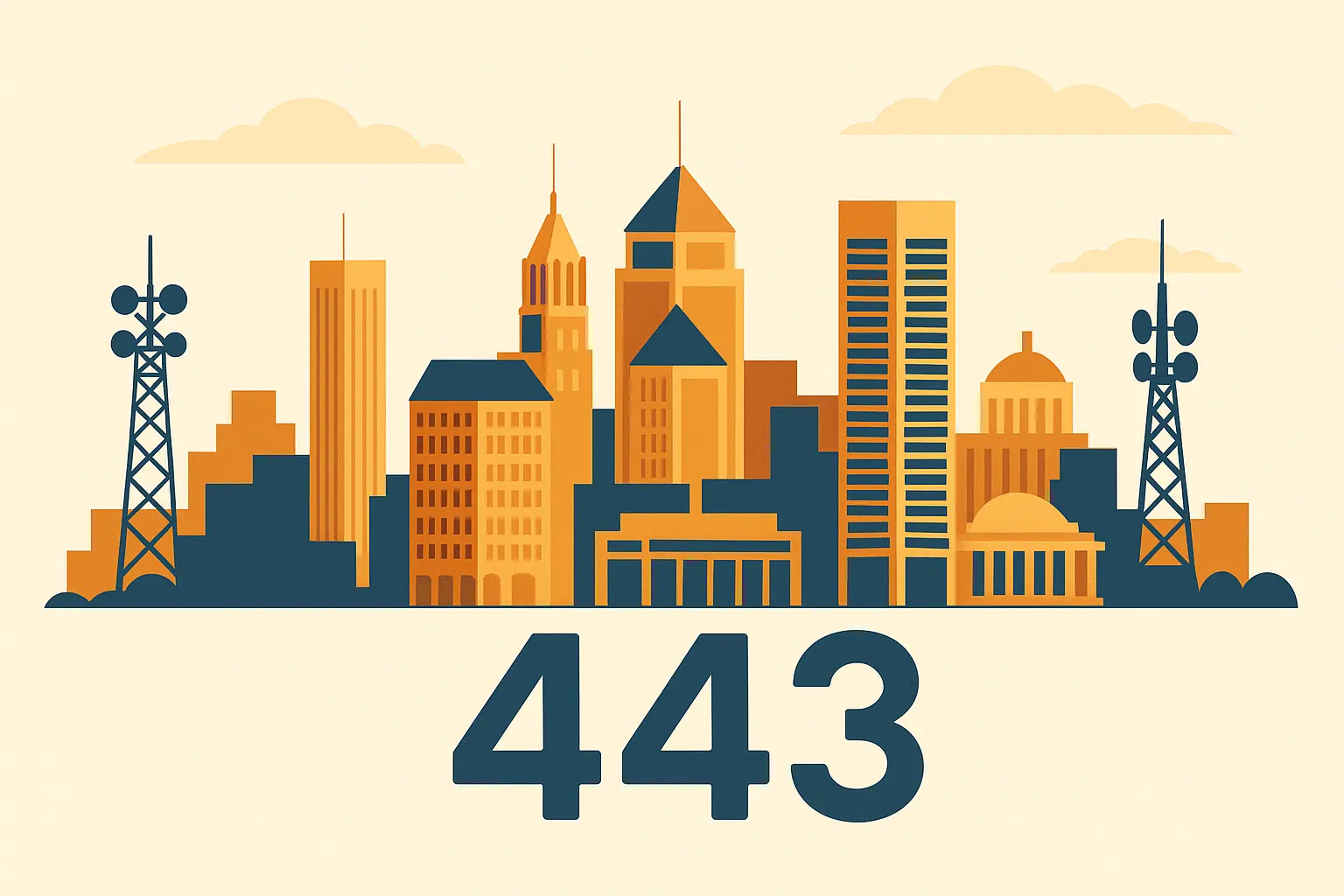 443 area code coverage map