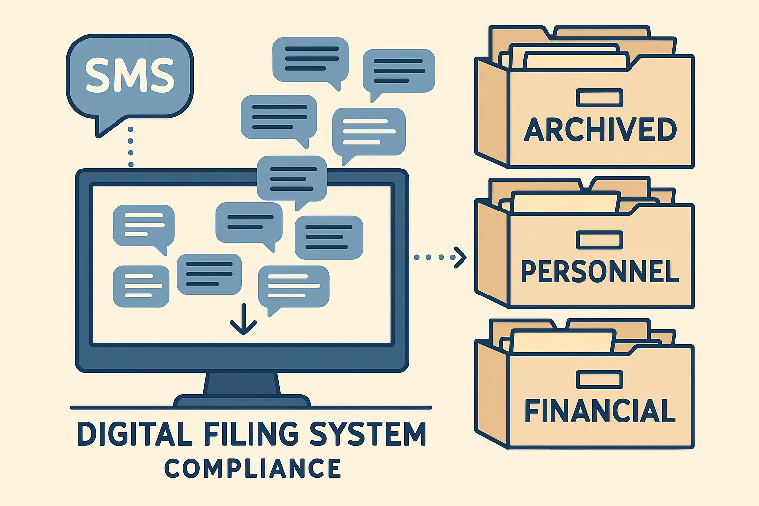 SMS compliance and archival system interface